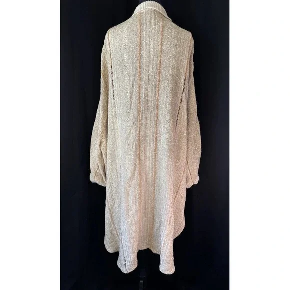 Zonda Nellis Vintage Knit Cardigan 1970s Oversized Cozy Lagenlook Wearable Art M - Picture 9 of 16
